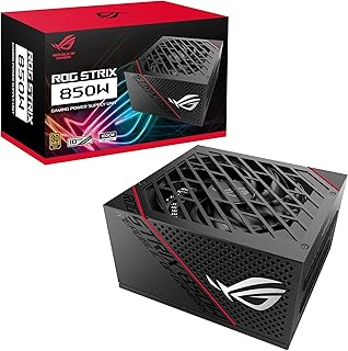 أسوس روغ ستريمكس 850G، 850W PSU، 80 زائد الذهب، صمت المجمدة، وحدات كاملة، واضعا مروحة الكرة المزدوجة