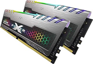 اس بي سيليكون باور مجموعة DDR4 16GB (2 × 8GB) RGB توربين 3600MHz (PC4 28800) CL18 وحدة ذاكرة RAM للكمبيوتر المكتبي (SP016GXLZU360BDB)