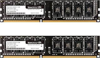 ذاكرة DDR3 ايليت من تيم جروب سعة 6GB (2x8GB) ، بتردد 1600MHz (PC3 - 12800) CL11 غير مدعوم بذاكرة مؤقتة بدون - اي سي 1.5 فولت U - DIMM 240 دبوس نموذج Ram مطور للكمبيوتر TED316G1600C11DC01 16 GB