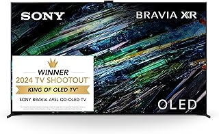 سوني تلفزيون برافيا 65 بوصة QD-OLED 4K UHD HDR سلسلة ماستر برافيا كور مع تلفزيون جوجل الذكي HDMI 2.1 وميزات حصرية لبلاي ستيشن 5 - XR-65A95L (موديل 2023)، متعدد الألوان