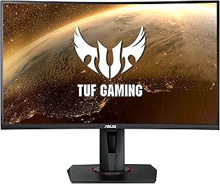 اسس شاشة العاب منحنية VG27VQ من تي يو اف - 27 انش FHD 1920×1080 165Hz فوق 144Hz ضبابية حركة منخفضة للغاية مزامنة تكيفية فري سينك بريميوم 1 مللي ثانية ام بي ار أسود LED