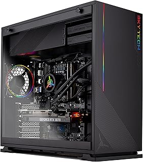 كمبيوتر العاب مكتبي ازور من سكاي تك، انتل كور i5 12600K 3.7GHz وRTX 3060 Ti وSSD 1TB بذاكرة مستديمة وذاكرة 16G DDR4 3200 ووحدة امداد طاقة جولد 650 واط، واي فاي تيار متردد، ويندوز 10 هوم 64 بت