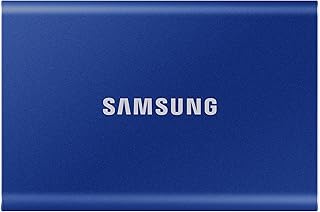 سامسونج SSD T7Â 1 تيرا بايت خارجي أزرق ، MU-PC1T0H - WW