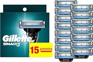 شفرات حلاقة بديلة ماش 3 للرجال من جيليت، 15 شفرة