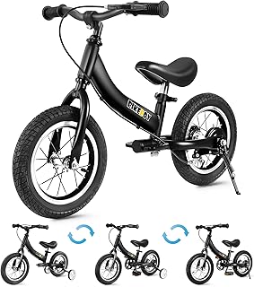 Balance Bike 2 in 1,The Dual Use of a Kids Balance Bike and Toddler Bike, for 2 3 4 5 6 7 Years Old -12 14 16 Inches with Training Theory, Brake, Pedal