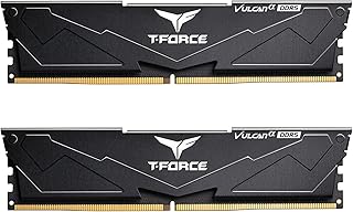 تيم جروب ذاكرة RAM فولكان الفا DDR5 سعة 32GB (2x16GB) 6000MHz (PC5-48000) CL38 وحدة ذاكرة RAM للكمبيوتر المكتبي AMD محسنة لون اسود FLABD532G6000HC38GDC01 من تي فورس