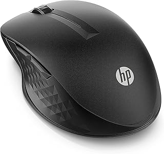 HP ماوس لاسلكي 430 متعدد الاجهزة - اسود - بلوتوث 5.2 ومستقبل USB لاسلكي 2.4GHz ومستشعر ازرق حتى 4000 نقطة لكل انش وازرار قابلة للتخصيص وبطارية لمدة عامين للكمبيوتر واللابتوب وماك وكروم بوك