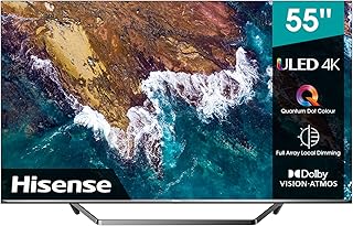 تلفزيون هايسنس 55 بوصة ULED 4K HDR سمارت دولبي فيجن واتموس مصفوفة كاملة وتعتيم محلي QLED - 55U7GQ (موديل 2021)، أسود