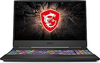 MSI لابتوب العاب GL65: شاشة 15.6 انش، انتل كور i5-10300H، انفيديا جيفورس GTX 1650، ذاكرة RAM 16GB، ذاكرة مستديمة SSD 512GB، ويندوز 10، اسود (10SCXK-211)