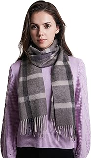 EURKEA 100% Cashmere 2024 Winter Collection, Women Fringed Edges Scarf, Gift Ready