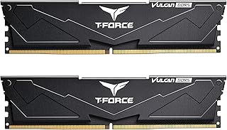 تيم جروب وحدة ذاكرة RAM DDR5 فولكان DDR5 16GB (2×8GB) 5200MHz (PC5 41600) CL40 للكمبيوتر المكتبي (اسود) لشريحة شريحة XMP 3.0 600 من تي فورس FLBD516G5200HC40CDC01