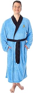 INTIMO Star Trek The Original Series Adult Costume Fleece Plush Robe Bathrobe - Big And Tall - Kirk, Spock