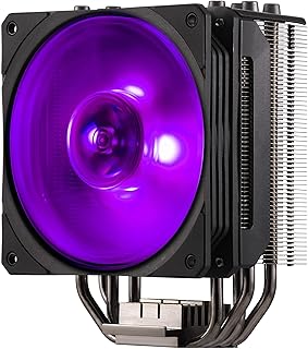 وحدة تبريد هواء المعالجة المركزية هايبر 212 RGB الاصدار من كولر ماستر مع دعامة LGA1700 و4 انابيب حرارية متصلة مباشرة اجنحة ومروحة SF120R تكوين اختياري لمروحة الدفع والسحب لون أسود 4 - Pin لسطح المكتب