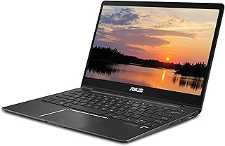 اسس لابتوب زين بوك 13 فائق النحافة بشاشة عرض FHD 13.3 انش ومعالج انتل كور i7-8565U الجيل الثامن وLPDDR3 8GB وSSD PCIe 512GB وكيبورد باضاءة خلفية وبصمة اصبع وويندوز 10 UX331FA-DB71