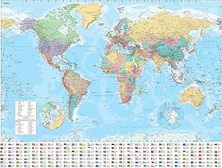 Collins World Wall Paper Map