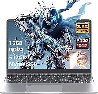 لابتوب العاب سفيكو [ويندوز 11/اوفيس 2019 15.6 انش 2.5K FHD (2560×1440)، 165Hz AMD R7 5700U ثماني النواة (حتى 4.3GHz)، LPDDR4 16G RAM 512GB NVMe SSD، كيبورد باضاءة خلفية، بطارية 5000mAh، رمادي