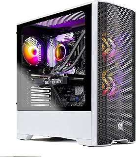 كمبيوتر العاب بليز 3.0 من سكاي تيك - AMD رايزن 7 3700X 3.6GHz، RTX 3070 8GB GDDR6، 16GB DDR4 3000، 1TB SSD، 750 واط ذهبي، 240 ملم AIO، AC WiFi، ويندوز 10 هوم 64 بت، ابيض، من سكاي تيك جايمينج